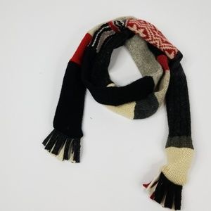 WOOL SCARF ▪ Knit wool scarf, Christmas colors